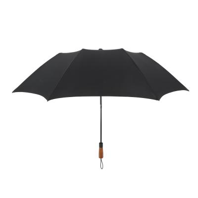 China BIG Size 2 Fold Golf Umbrella wood Handle Auto Open 28 Inch 2 Fold Umbrella for sale