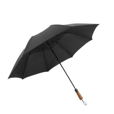 China BIG Size wood Handle Auto Open 27 Inch 2 Fold Umbrella for sale