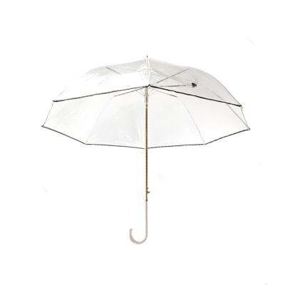 China Fashion waterproof cute kids transparent clear POE straight umbrella for sale