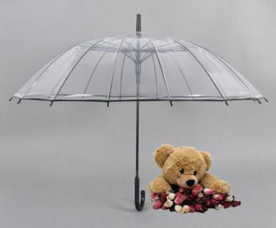 China POE hot sale dome shape umbrella clear transparent umbrella plastic umbrella for sale