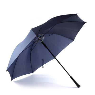 China High quality blue custom windproof 8 rib business golf straight classic umbrella large for sale