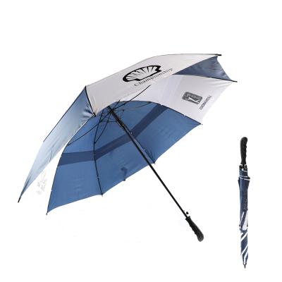 China Nice quality double layers advertising logo printed windproof rain gift best golf umbrella for sale