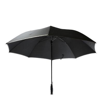 China automatic reflective straight uv umbrella custom logo parasol umbrella windproof for adults for sale