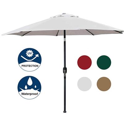 China Portable wooden frame leisure ways patio advertising outdoor umbrella with plastic cup holder for sale