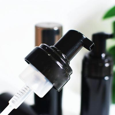 China Non Spill Hand Washing 43mm Plastic Foaming Cosmetic Pump With Cover Foam Pump for sale