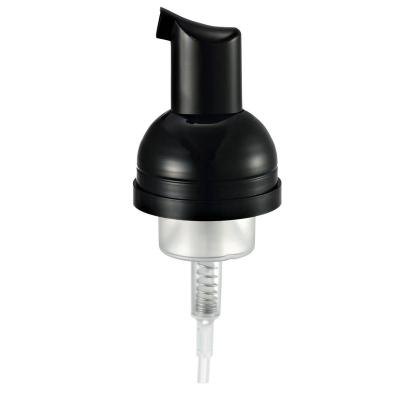 China Non Spill 40mm Plastic Liquid Soap Dispenser Pump Matte Black Foam Pump For Shampoo for sale