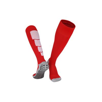 China Breathable Popular Customize Adult Soccer Socks Nylon Protection Against Slip High Elastic Wrap Long Football Socks for sale