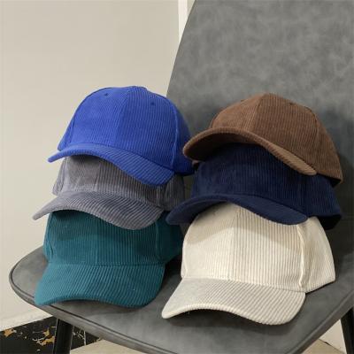 China Logo Sports Caps Custom Blank COMMON 6 Panel Corduroy Hats For Dad Gorra De Pana Custom Corduroy Dad Hats Wholesale for sale