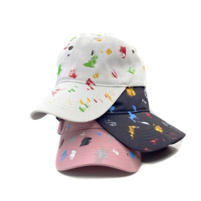 China New Wave stitch graffiti baseball cap men's and women's fashion brand cotton hat summer Sun hat OEM COMMON pure cap for sale