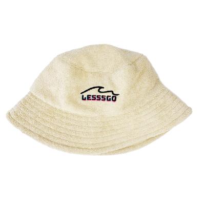 China Character Trend Bucket Hat Outdoor Reversible Embroidery Your Logo Custom Men And Women Terry Towel Bucket Hats For for sale