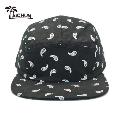 China New Design 5 Panel Dad Hat Hip Pop Logo Print Banana Moq Low Hat Flat Hat COMMON Custom Custom Wholesale Adult Dad Hat for sale