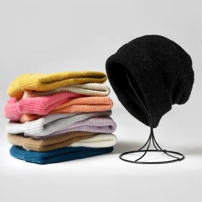 China breathable & Wholesale Cheap Fashionable Custom Winter Waterproof Beanie Knit Hat Bowler Wool Wool Logo Solid Color Warm Thick Embroidery for sale