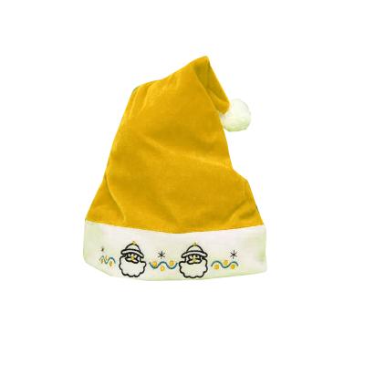 China Logo Acceptable 2021 CUSTOMIZED Hot Sales Cute Christmas Shinny Style Knit Hats With Led Light Customized Design Santa Hat for sale