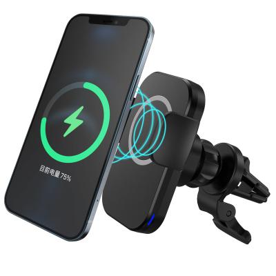 China Factory Wholesale 15W Magnetic Car Charger Charging Wireless Mobile Phone Holder For iPhone 12 mini 12 pro 12 plus pro for sale