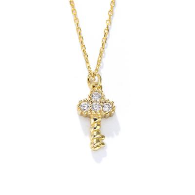 China Ins Lead Free Nickel Free Gold Plated Cubic Zircon Cross Necklace S925 Sterling Silver Cubic Zircon Cross Pendant Necklace for sale