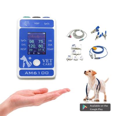 China BAY AM6100 Multiparameter Cat and Dog Veterinary Monitor with IOS APP 145mmx85mmx37mm for sale