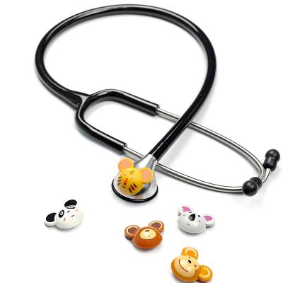 China Metal Multiple Colors Fun Animals Pediatric Clinician Stethoscope Cardiology Square For Kids for sale