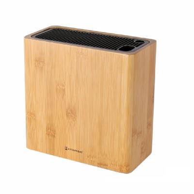 China Hot Sale Amazon Knife Block Bamboo Universal Knife Holder Storage Standing Rack Safely Stores Knives for sale