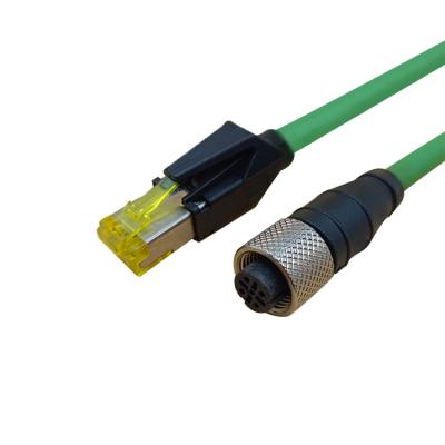 China Industrial Camera Industrial Machine Camera Cable M12 5pin D Female Coding To RJ45 8P4C Male for sale