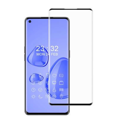 China 3D Full Coverage Edge Stick 9H 0.33mm Full Coverage Tempered Glass Screen Protector For Oppo Reno6 pro+ 5G for sale