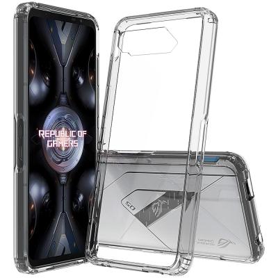 China Factory Wholesale Cheap Shockproof Clear PC Acrylic Cell Phone Case TPU Anti-drop For ROG Phone 5 Ultimate for sale