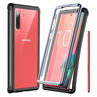 China High Protector Built In Screen Protector Full Body Support Radio Charging Dropproof Resistant Shockproof Case For Galaxy Note 10 for sale