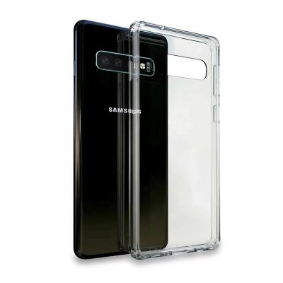 China High Thin Ultra Thin Protective Tempered Glass Hard Clear Back Cover With TPU Bumpers Phone Protective Case For Samsung Galaxy S10 Plus for sale