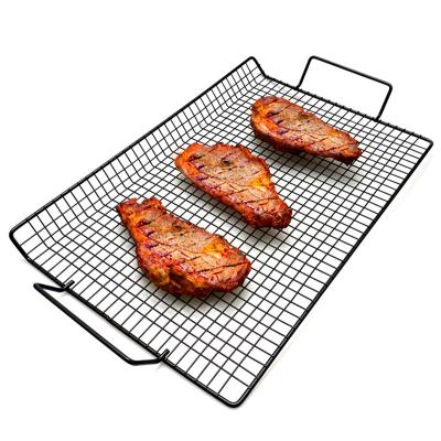 China Easily Cleaned Non-Stick Metal Rack Cooling Rack with Two Handles for Biscuit Cake Oven for sale