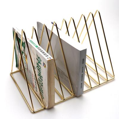 China Classic Organizer Newspaper Storage Rack Book Holder Newspaper Holder Triangle Shape Magazine Rack for sale