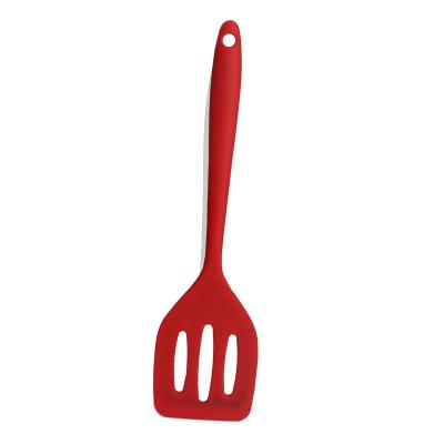 China Non Viable Stick Silicone Pot Shovel Cooking Spatula Fried Shovel Silicone Frying Pan Turner Spatula for sale