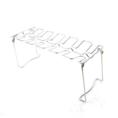 China Easily Cleaned Stainless Steel 12 Bayonets Chicken Wing Leg Rack Grill For Cooking And BBQ for sale