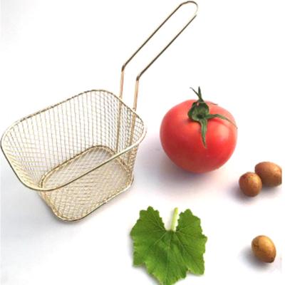 China Healthy Hot Selling Deep Potato Chip Fryer Basket Mini Wire Chips Food Sieve Potato Cooking Tool for sale