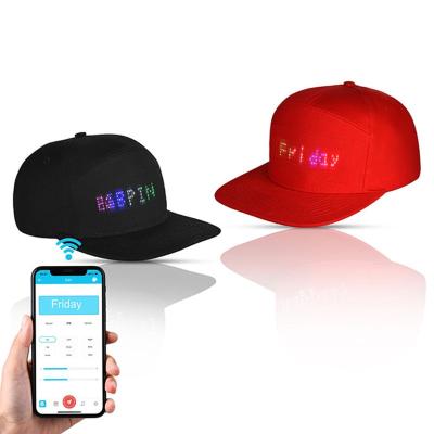 China CAP COMMON APP LED Baseball Cap Controlled Message Show Hip Hop Hat for sale