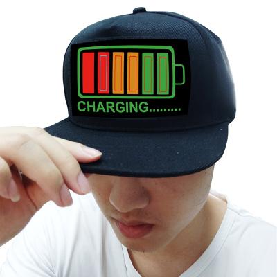 China Image Flashing Lights Electro-Luminescent Cap Illuminate Light Cap for sale