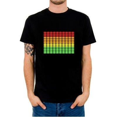 China Viable Music Activated EL Equalizer LED Shirt Customized T-Shirt for sale