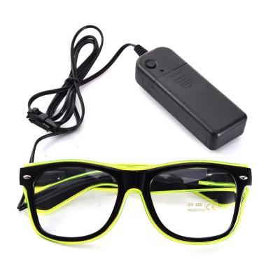 China Steady On Fast Blink Slow Blink Off Wire LED Light Fashion EL Glass Cold Light Neon Glasses For Dance Party Bar Meeting Glow Praise Costume Party for sale