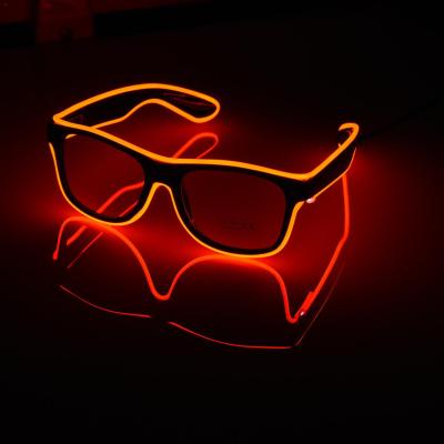 China Constant On Fast Blink Slow Blink Off High Brightness Noise Activated Colored EL Wire Glasses For Parties for sale