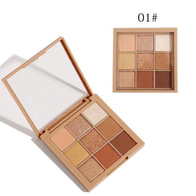 China Vegan Waterproof Clear Shimmer Coverage 9 Colors Beauty Makeup OEM Customized Eyeshadow Palette for sale