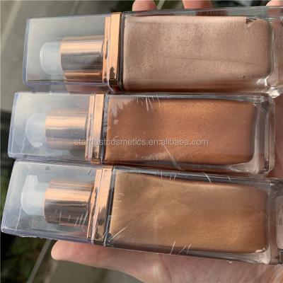 China Effectively Brighten Skin Color Glass Bottle OEM Logo Face Makeup Highlighter Bar Liquid Private Label 3 for sale