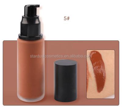 China Brighten Color Flawless Waterproof Deep Liquid Foundation Private Label Skin Liquid Makeup Customized Dark Foundation for sale