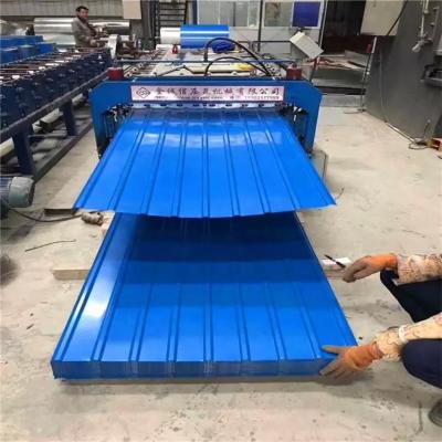 China Trapezoid Shape Corrugated Steel IBR DX51D PPGI Steel Sheet Wavy Roofing Sheet Sheet for sale