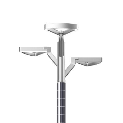 China High quality garden KLR control ZY2004G-led20w smart vertical solar street lights with curved solar panel for seaside for sale