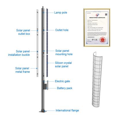 China ROAD KLR Premium Wind Resistance ZY2003G-led20w to Vertical 200w Solar Street Lights with Solar Panel for Marine Drive for sale