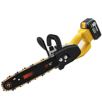 China Anti-skid high power electric chainsaw cordless rechargeable pruning saw, lithium battery handheld tree household electric saw for sale