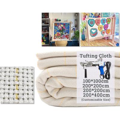 China Other 100% Cotton Backing White Embroidery To Roll Poly Carpet Fabric Cover Tufting Tufting Fabric for sale