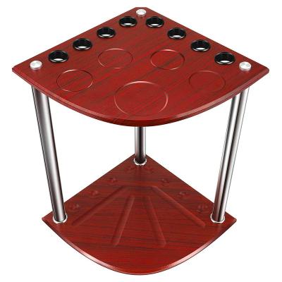 China Wooden Snooker Billiard Accessories Floor Stand Rack for Pool Balls Set Sticks 1 and 2 Pool Triangles for sale