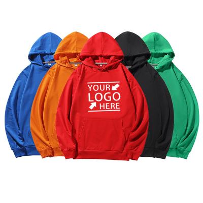 China OEM Breathable Cotton Polyester Wholesale Promotion Logo Custom Embroidery Blank 13 Colors Unisex Advertise Men's Hoodies for sale