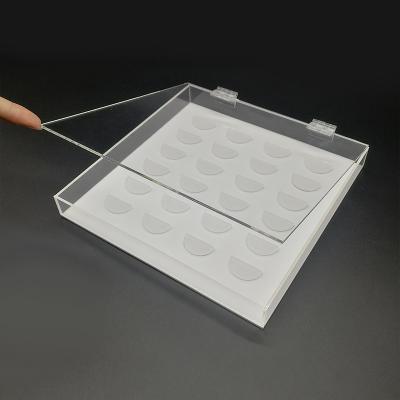 China Custom Waterproof Dustproof Acrylic Organizer False Eyelash Extensions Storage Box Eyelash Extension Holder Case for sale