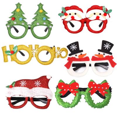 China Santa Claus Snowman Antler Glasses Christmas Decoration Adult Glasses Children's Toys New Christmas Ornaments 2022 Christmas Decoration for sale