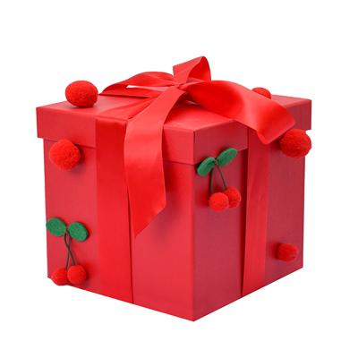 China Agriculture Gift Box Valentines Day Paper Box With Handle Happy Birthday Party Fold Gift Box Packaging Happy Birthday Gift BoxAttached To for sale